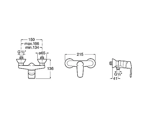 Купить Смеситель для душа Roca Monodin N 5A2198C0M Хром в магазине сантехники Santeh-Crystal.ru