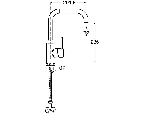 Купить Смеситель для кухни Roca Targa 5A8360C0M Хром в магазине сантехники Santeh-Crystal.ru