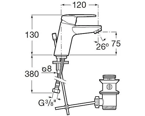 Заказать Смеситель для раковины Roca Victoria 5A3J25C0M Хром в магазине сантехники Santeh-Crystal.ru