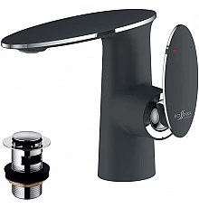 Смеситель для раковины Rossinka RS30-11B Черный матовый Хром