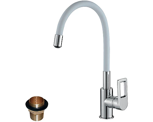 Купить Смеситель для кухни Rossinka Z35-35U-White Белый Хром в магазине сантехники Santeh-Crystal.ru
