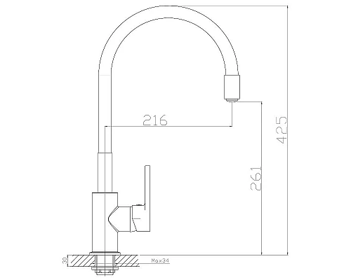 Купить Смеситель для кухни Rossinka Z35-35U-White Белый Хром в магазине сантехники Santeh-Crystal.ru