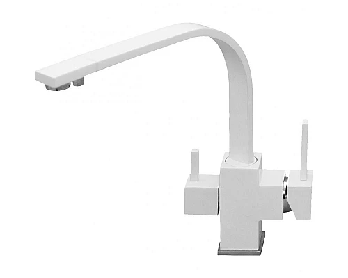 Приобрести Смеситель для кухни Seaman Barcelone SSL-5390-SG Белый в магазине сантехники Santeh-Crystal.ru