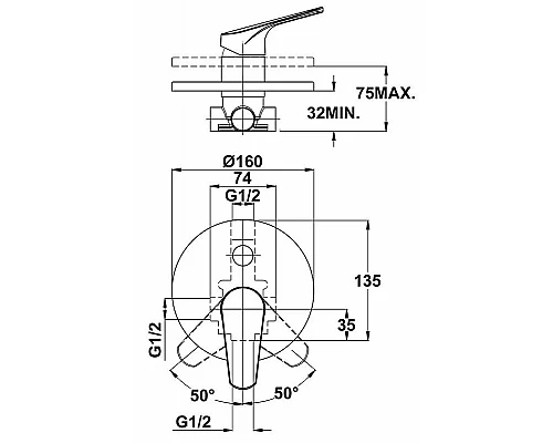Купить Смеситель для ванны Teka Alcudia 461716200 Хром в магазине сантехники Santeh-Crystal.ru
