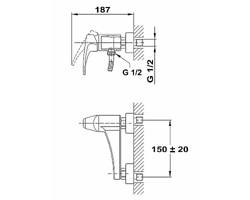 Заказать Смеситель для душа Teka Deia 402316200 Хром в магазине сантехники Santeh-Crystal.ru