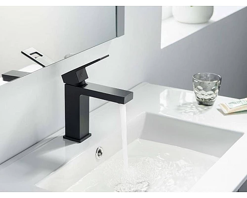 Приобрести Смеситель для раковины Timo Briana 7161/03F Черный в магазине сантехники Santeh-Crystal.ru