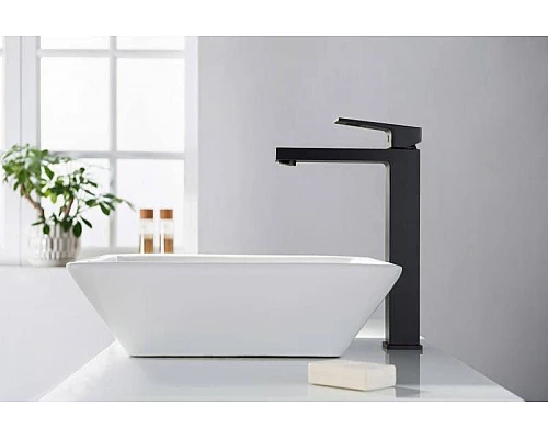 Заказать Смеситель для раковины Timo Briana 7111/03F Черный в магазине сантехники Santeh-Crystal.ru