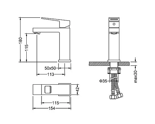 Приобрести Смеситель для раковины Timo Briana 7161/17F Золото матовое в магазине сантехники Santeh-Crystal.ru