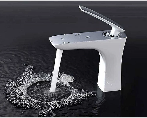 Заказать Смеситель для раковины Timo Helmi 4061/00-16F Хром Белый в магазине сантехники Santeh-Crystal.ru