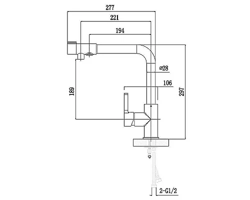 Заказать Смеситель для кухни Timo Hette 1026/00F Хром в магазине сантехники Santeh-Crystal.ru