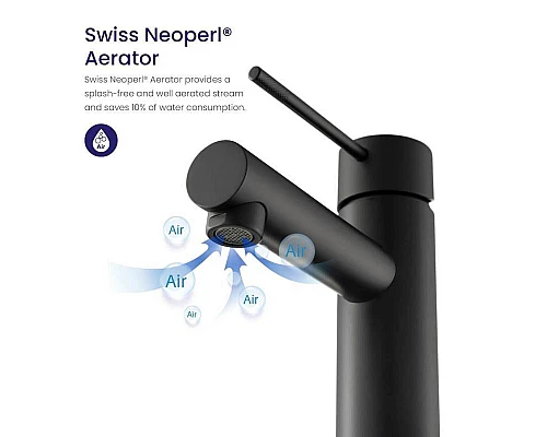 Заказать Смеситель для раковины Timo Saona 2361/03F Черный в магазине сантехники Santeh-Crystal.ru