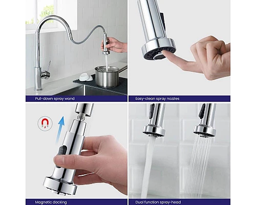 Купить Смеситель для кухни Timo Saona 2316/00FL Хром в магазине сантехники Santeh-Crystal.ru