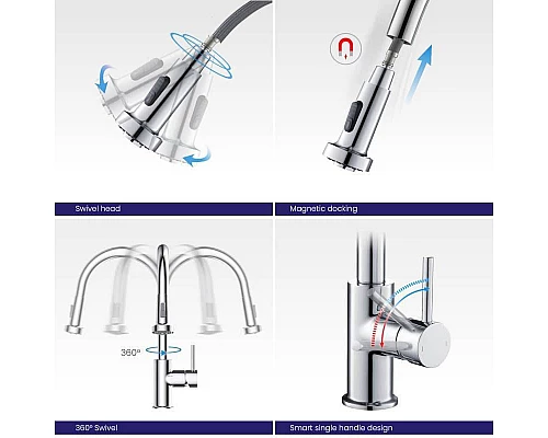 Купить Смеситель для кухни Timo Saona 2316/00FL Хром в магазине сантехники Santeh-Crystal.ru