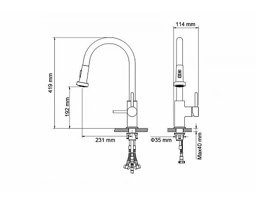 Купить Смеситель для кухни Timo Saona 2316/00FL Хром в магазине сантехники Santeh-Crystal.ru