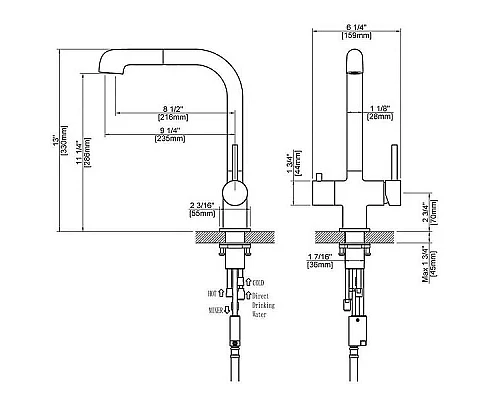 Купить Смеситель для кухни Timo Saona 2346/00FL Хром в магазине сантехники Santeh-Crystal.ru