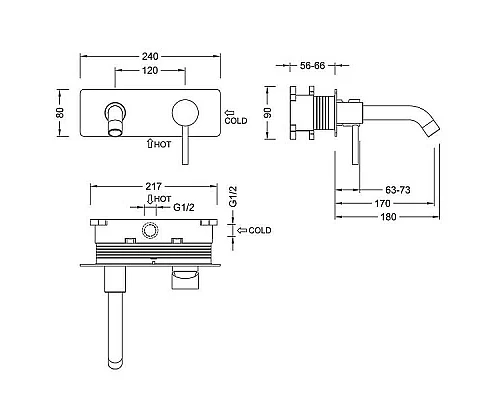 Купить Смеситель для раковины Timo Saona 2371/17SM Золото матовое в магазине сантехники Santeh-Crystal.ru