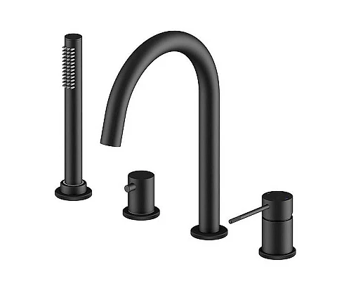 Купить Смеситель на борт ванны Timo Saona 2320/03Y Черный в магазине сантехники Santeh-Crystal.ru