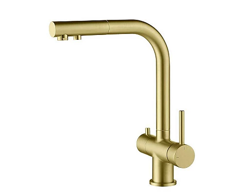 Приобрести Смеситель для кухни Timo Saona 2356/17FL Золото матовое в магазине сантехники Santeh-Crystal.ru