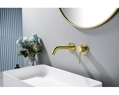 Приобрести Смеситель для раковины Timo Saona 2372/17SM Золото матовое в магазине сантехники Santeh-Crystal.ru