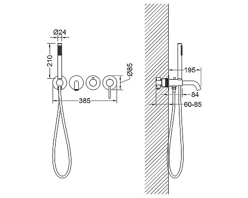 Заказать Смеситель для ванны Timo Saona 2314/00YSM Хром в магазине сантехники Santeh-Crystal.ru