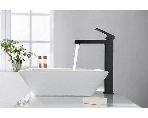 Приобрести Смеситель для раковины Timo Selene 3061/03F Черный в магазине сантехники Santeh-Crystal.ru