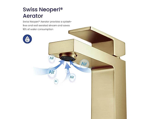 Заказать Смеситель для раковины Timo Selene 2061/17F Золото матовое в магазине сантехники Santeh-Crystal.ru