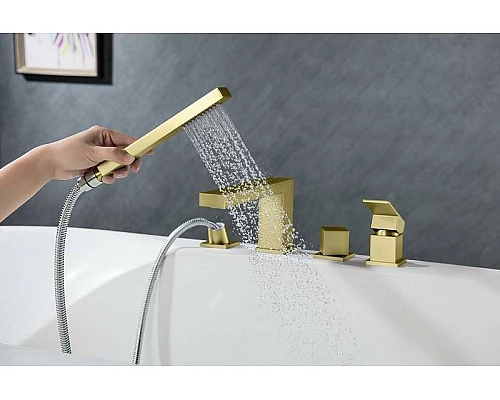 Заказать Смеситель на борт ванны Timo Selene 2130/17Y Золото матовое в магазине сантехники Santeh-Crystal.ru