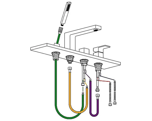 Заказать Смеситель на борт ванны Timo Selene 2130/17Y Золото матовое в магазине сантехники Santeh-Crystal.ru