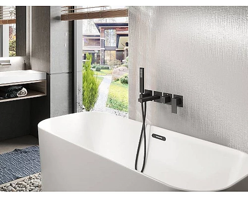 Заказать Смеситель для ванны Timo Selene 2014/03YSM Черный в магазине сантехники Santeh-Crystal.ru