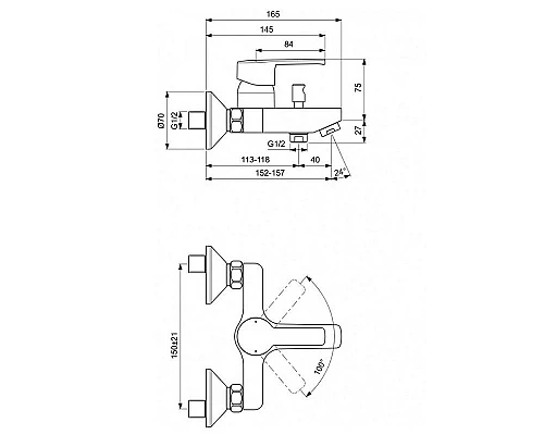 Купить Комплект смесителей Vidima Calista B1435AA Хром в магазине сантехники Santeh-Crystal.ru