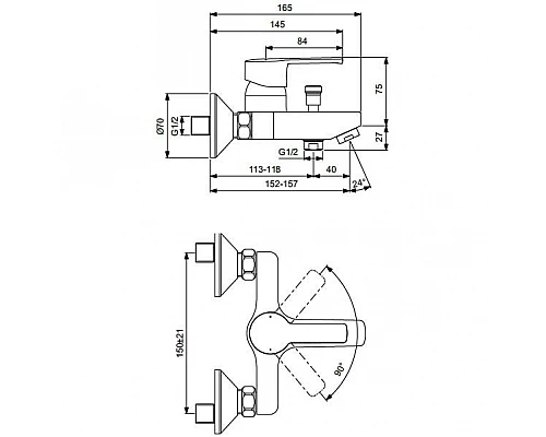 Заказать Комплект смесителей Vidima Uno BA376AA Хром в магазине сантехники Santeh-Crystal.ru