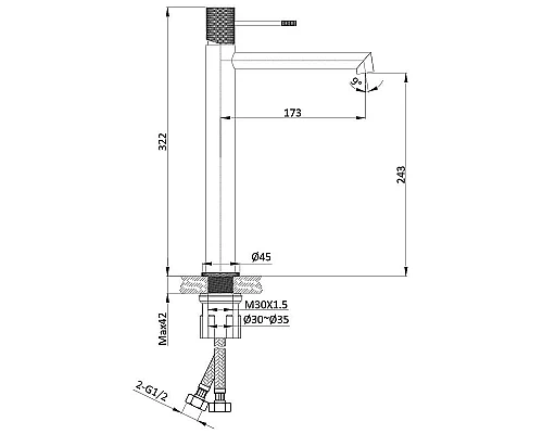 Заказать Смеситель для раковины Vincea Desire VBF-1D2CH Хром в магазине сантехники Santeh-Crystal.ru