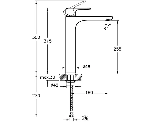 Купить Смеситель для раковины Vitra Root Round A42707EXP Хром в магазине сантехники Santeh-Crystal.ru