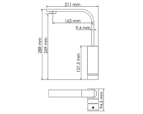 Приобрести Смеситель для кухни WasserKRAFT Abens 2007 Чёрный матовый в магазине сантехники Santeh-Crystal.ru
