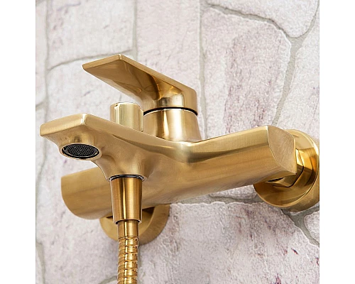 Купить Смеситель для ванны WasserKRAFT Aisch 5501 Золото матовое в магазине сантехники Santeh-Crystal.ru