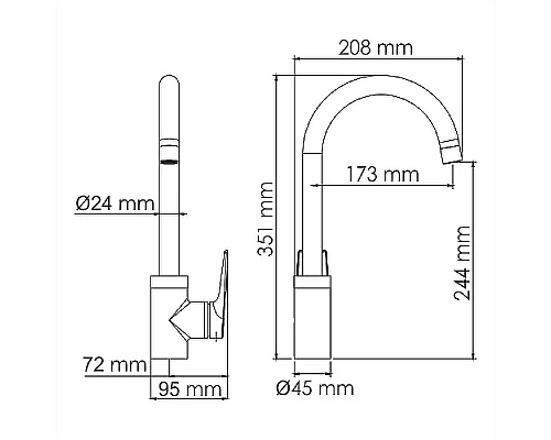 Купить Смеситель для кухни WasserKRAFT Aisch 5507 Золото матовое в магазине сантехники Santeh-Crystal.ru