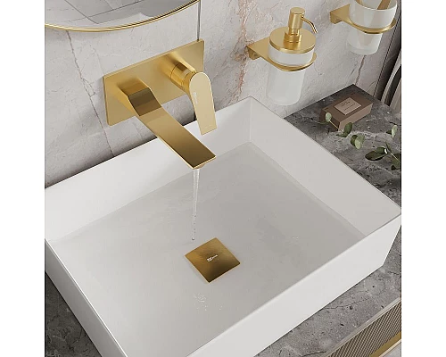 Приобрести Смеситель для раковины WasserKRAFT Aisch 5530 Золото матовое в магазине сантехники Santeh-Crystal.ru