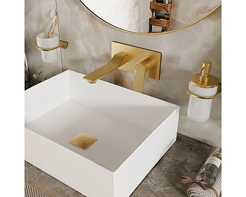 Приобрести Смеситель для раковины WasserKRAFT Aisch 5530 Золото матовое в магазине сантехники Santeh-Crystal.ru