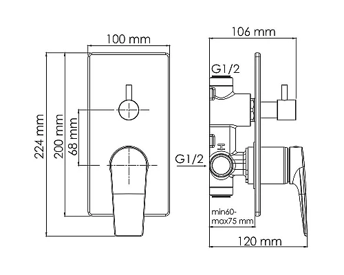 Купить Смеситель для душа WasserKRAFT Aisch 5571 Золото матовое в магазине сантехники Santeh-Crystal.ru