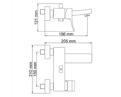 Заказать Смеситель для ванны WasserKRAFT Aller 1061W Белый Хром в магазине сантехники Santeh-Crystal.ru