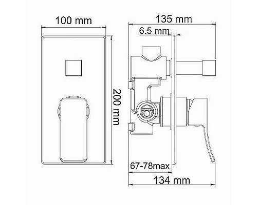 Купить Смеситель для душа WasserKRAFT Aller 10641 Хром в магазине сантехники Santeh-Crystal.ru