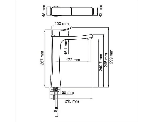 Заказать Смеситель для раковины WasserKRAFT Aller 1063H Хром в магазине сантехники Santeh-Crystal.ru