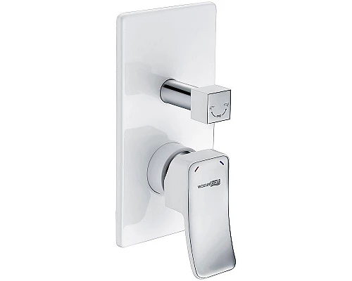 Купить Смеситель для душа WasserKRAFT Aller 10641W Белый Хром в магазине сантехники Santeh-Crystal.ru