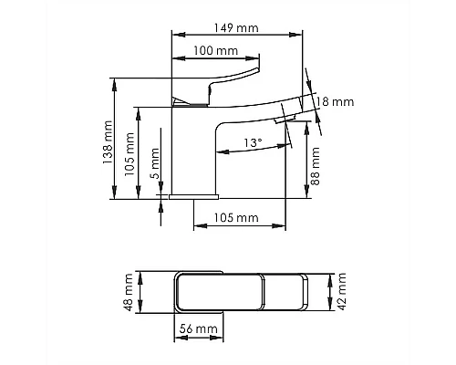 Заказать Смеситель для раковины WasserKRAFT Aller 1063 Хром в магазине сантехники Santeh-Crystal.ru
