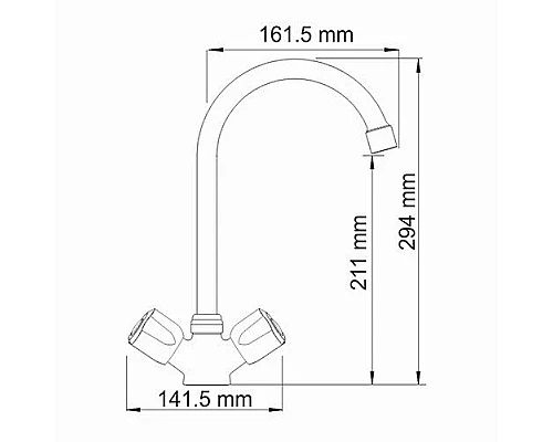 Купить Смеситель для кухни WasserKRAFT Amper 2907 Хром в магазине сантехники Santeh-Crystal.ru
