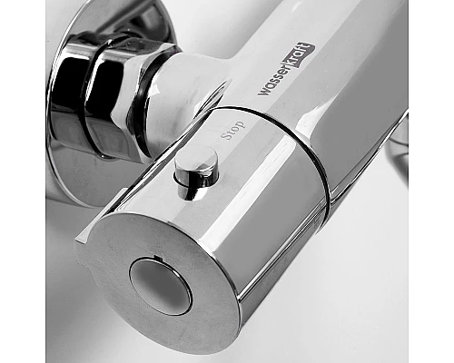 Заказать Смеситель для ванны WasserKRAFT Berkel 4822L универсальный с термостатом Хром в магазине сантехники Santeh-Crystal.ru