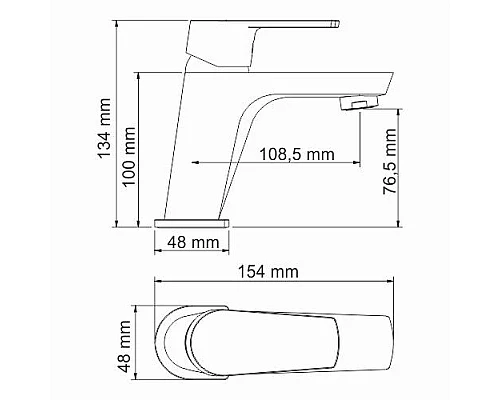 Приобрести Смеситель для раковины WasserKRAFT Dill 6103 Хром в магазине сантехники Santeh-Crystal.ru