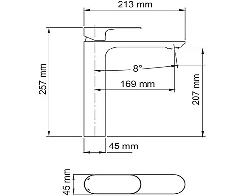 Купить Смеситель для раковины WasserKRAFT Dinkel 5803H Хром в магазине сантехники Santeh-Crystal.ru