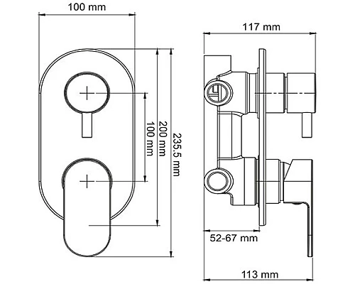 Заказать Смеситель для душа WasserKRAFT Dinkel 5871 Хром в магазине сантехники Santeh-Crystal.ru