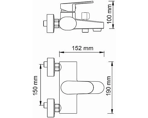 Купить Смеситель для ванны WasserKRAFT Donau 5301 Хром в магазине сантехники Santeh-Crystal.ru